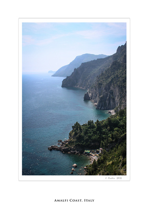 Amalfi Coast, Italy, Mediterranean, Poster
