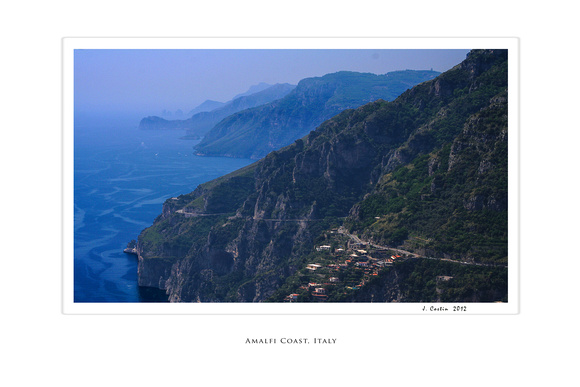 Amalfi Coast, Italy, Mediterranean, Poster