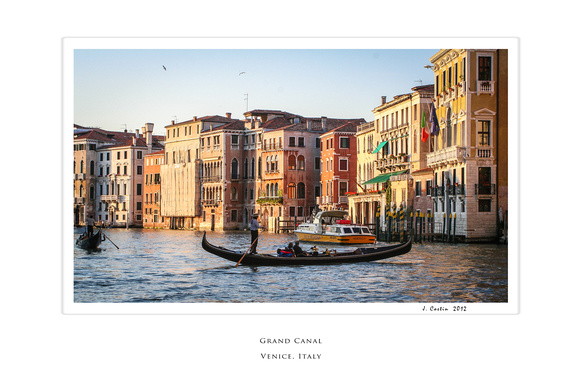 Grand Canal, Venice, Italy, Gondola, Mediterranean, Poster