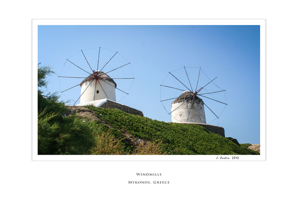 Mykonos Windmills Poster 20x30 L